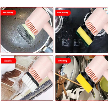 Electric Cleaning Brush 3 Brush Heads Multifunctional Cleaner