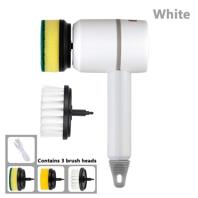 Electric Cleaning Brush 3 Brush Heads Multifunctional Cleaner